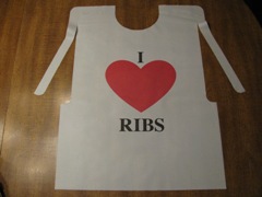 #315 Disposable Adult BBQ Ribs Bibs